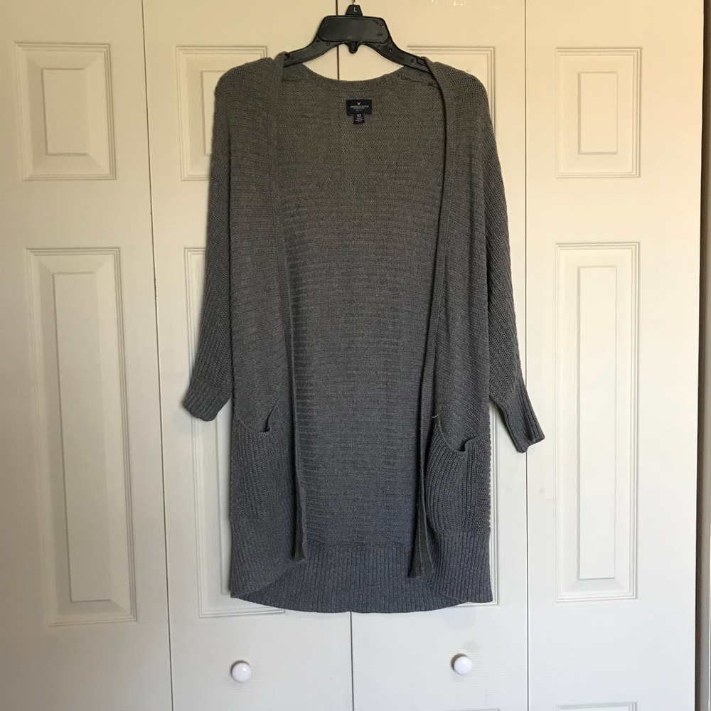 Cute Gray Oversized American Eagle Sweater